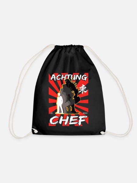 Achtung Chef Design - Metamorphose zum Monster - Turnbeutel - Schwarz