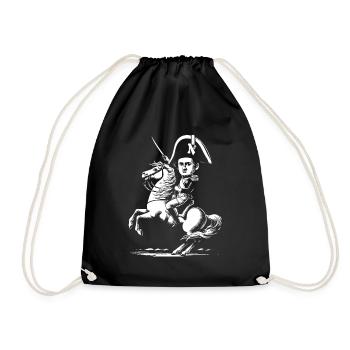 Lustiges Napoleon Bonaparte Design mit Pferd und S - Turnbeutel - Schwarz - Vorne