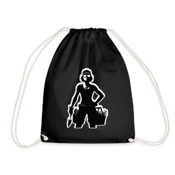 Design de jardinier pour la femme à la main verte - Sac de sport léger - noir - Devant