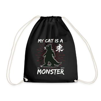 Chats Kaiju Design pour chats et fan de monstres - Sac de sport léger - noir - Devant