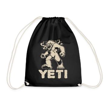 Yeti - Feel the Himalaya - design de monstre cool - Sac de sport léger - noir - Devant