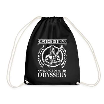 Odysseus – Der Navigator von Troja nach Ithaca - Turnbeutel - Schwarz - Vorne