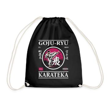 Goju-Ryu Karateka – Stärke trifft auf Gelassenheit - Turnbeutel - Schwarz - Vorne