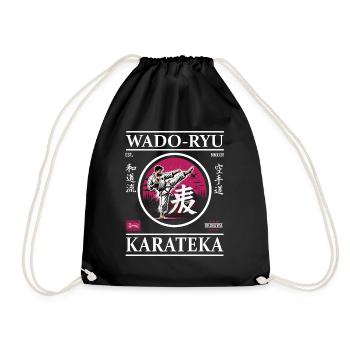 Wado-Ryu Karateka – Der Weg des Friedens - Turnbeutel - Schwarz - Vorne