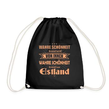 La vraie beauté vient du design estonien - Sac de sport léger - noir - Devant