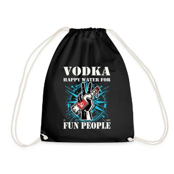 Vodka – De l’eau heureuse pour s’amuser Les gens Design - Sac de sport léger - noir - Devant