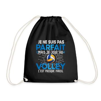 Volley Volleyball Volleyeur sport Noël match - Sac de sport léger - noir - Devant