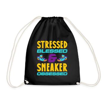 Un design obsédé par les baskets - Sac de sport léger - noir - Devant