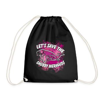 Let's save the manatees. Colorful design - Drawstring Bag - black - Front