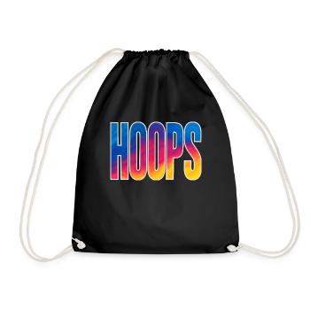 Hoops Basketball Sports Idée Cadeau BBall - Sac de sport léger - noir - Devant