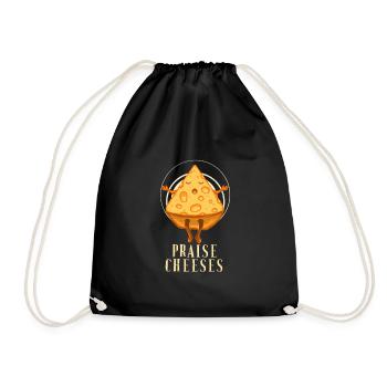 Lob Käse - Funny Jesus Christian Cheese Gift - Turnbeutel - Schwarz - Vorne