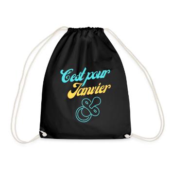 Une Nouvelle Année, Une Nouvelle Vie : Bébé Arrive - Sac de sport léger - noir - Devant