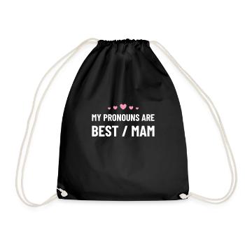 Beste Mutter, Mutter, Muttertag, Mama Geschenkidee - Turnbeutel - Schwarz - Vorne
