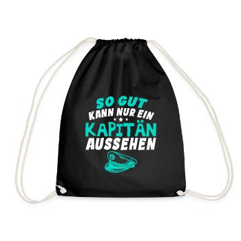 So gut kann nur ein Kapitän aussehen - Turnbeutel - Schwarz - Vorne