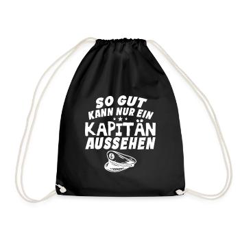 So gut kann nur ein Kapitän aussehen - Turnbeutel - Schwarz - Vorne