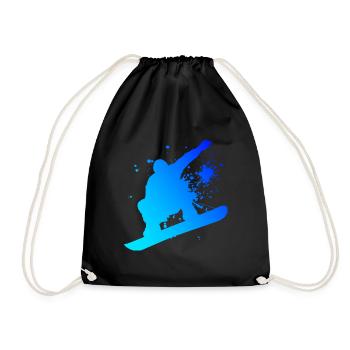 Snowboarders hommes snowboard snowboard femmes - Sac de sport léger - noir - Devant