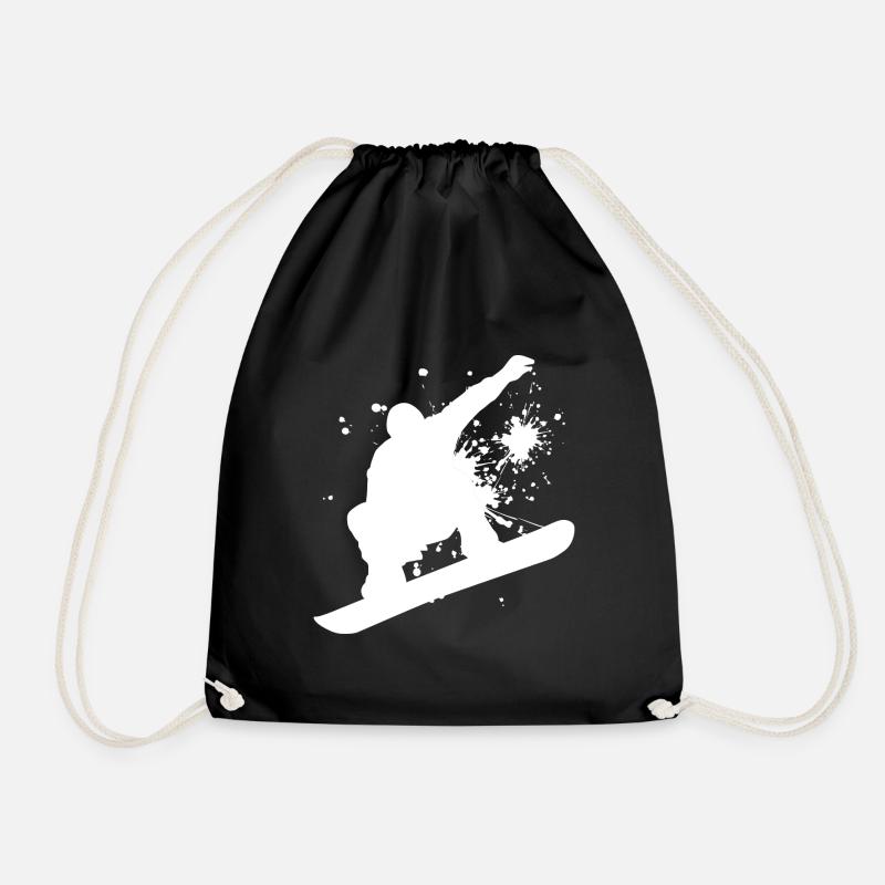 Herren Snowboarding Wintersport Snowboard Snowboar - Turnbeutel - Schwarz