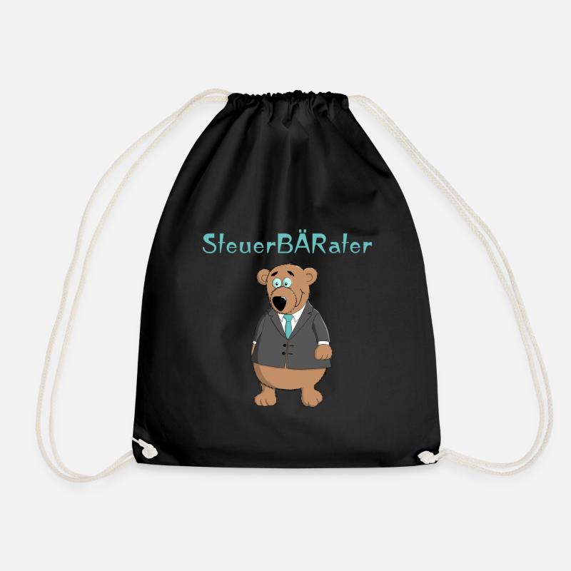 Accountants funny - Drawstring Bag - black