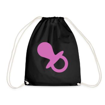 Sucette cadeau grossesse enfant en bas âge bébé - Sac de sport léger - noir - Devant
