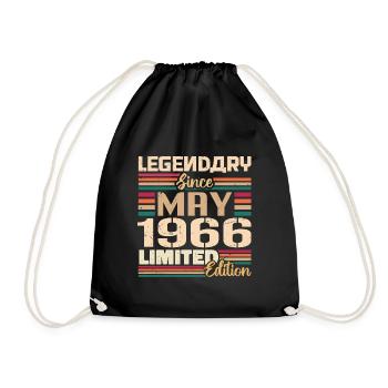May 1966 May - Jubilee May 1966 - Drawstring Bag - black - Front