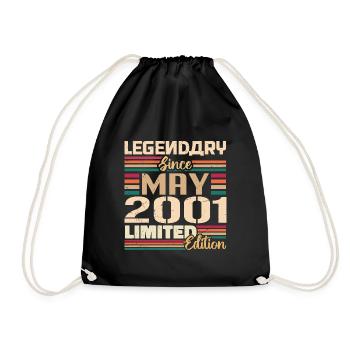May 2001 May - Jubilee May 2001 - Drawstring Bag - black - Front