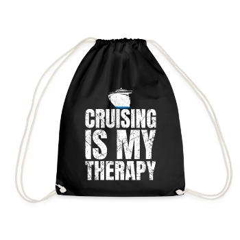 Cruising Is My Therapy Cruise9 - Drawstring Bag - black - Front