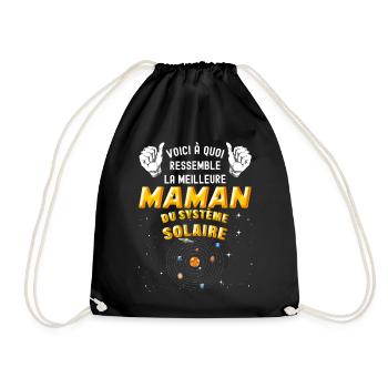 Meilleure Maman Du Système Solaire - Sac de sport léger - noir - Devant