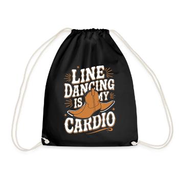 Line Dancing Dancing Dancers - Drawstring Bag - black - Front