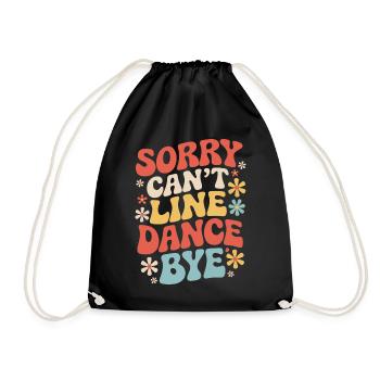 Line Dancing Dancing Dancers - Drawstring Bag - black - Front