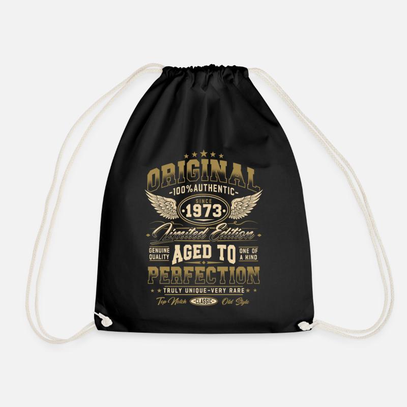Original 1973 Jahrgang geboren Geburtstag Geschenk - Turnbeutel - Schwarz