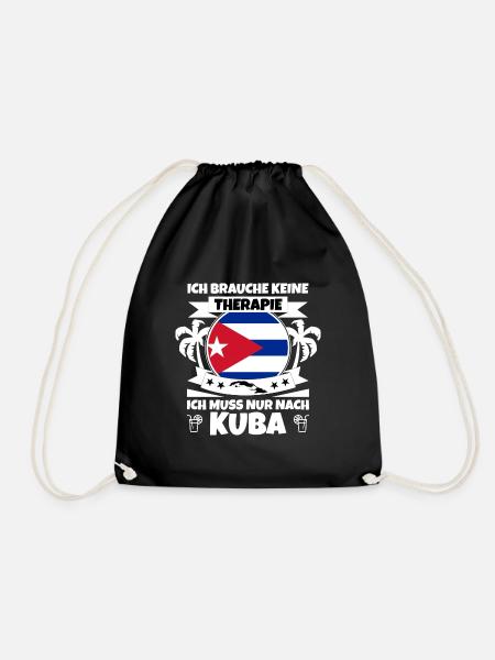 Kuba Flagge Karibik Urlaub Cuba Reise Havanna - Turnbeutel - Schwarz
