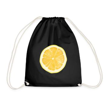 Lemon - Drawstring Bag - black - Front