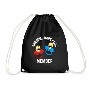 Awesome Dads Club Member of the Dads' Club - Drawstring Bag - black - Front