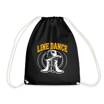 Line Dance mein Hobby - meine Passion - mein Ding. - Turnbeutel - Schwarz - Vorne