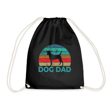 Dog dad - Drawstring Bag - black - Front