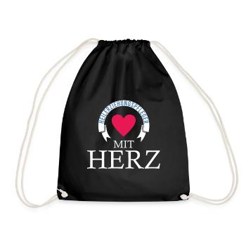 Heilerziehungspflege Heilerziehungspflegerin hep - Turnbeutel - Schwarz - Vorne