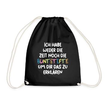 Spruch Arbeitsspruch Sarkasmus Fun - Turnbeutel - Schwarz - Vorne