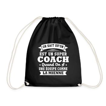 On sait qu'on est un super coach - Sac de sport léger - noir - Devant