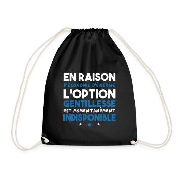 Option gentillesse indisponible - Sac de sport léger - noir - Devant