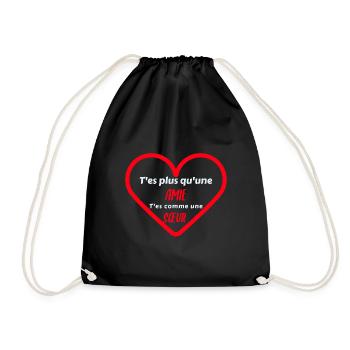 T'es plus qu'une amie cadeau meilleure amie - Sac de sport léger - noir - Devant