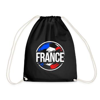 Frankreich Fußball - Turnbeutel - Schwarz - Vorne