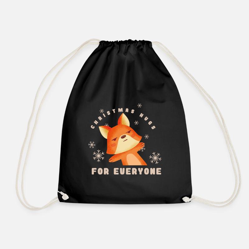 Weihnachts Fuchs 2023 hell - Turnbeutel - Schwarz