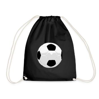 Fußball, Soccer - Turnbeutel - Schwarz - Vorne