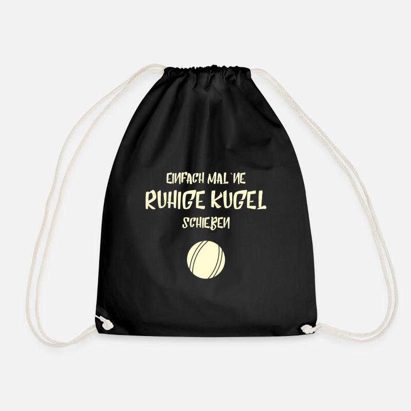Boule Boccia Petanque - Turnbeutel - Schwarz