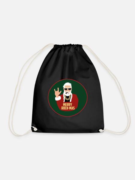 Weihnachten Rock'n'Roll T-Shirt - Turnbeutel - Schwarz