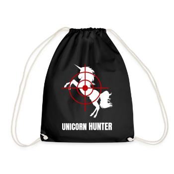 Unicorn hunter - Anti Einhorn Jäger - Drawstring Bag - black - Front