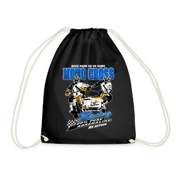 Sidecarcross - Sidecar Moto Cross - Drawstring Bag - black - Front