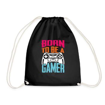 Gaming Gamble Gamer Quarantine Gift Idea - Drawstring Bag - black - Front