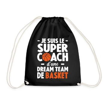 Je Suis Le Super Coach D'une Dream Team De Basket - Sac de sport léger - noir - Devant