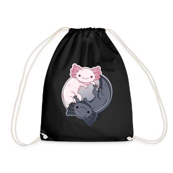 Conception Yin-Yang pour les amateurs d’axolotl - Sac de sport léger - noir - Devant